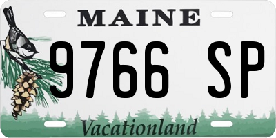 ME license plate 9766SP