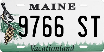 ME license plate 9766ST