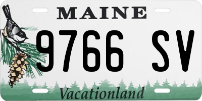 ME license plate 9766SV