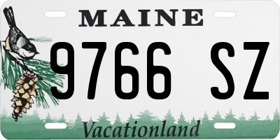 ME license plate 9766SZ