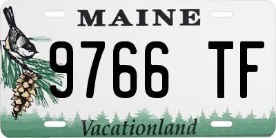 ME license plate 9766TF