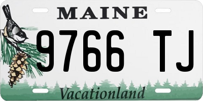 ME license plate 9766TJ