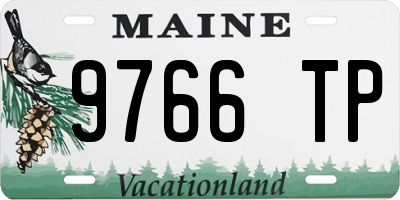 ME license plate 9766TP