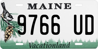 ME license plate 9766UD