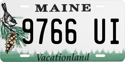 ME license plate 9766UI