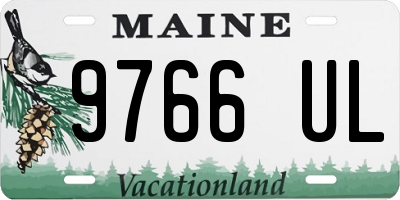 ME license plate 9766UL