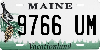 ME license plate 9766UM