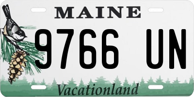 ME license plate 9766UN
