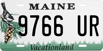 ME license plate 9766UR