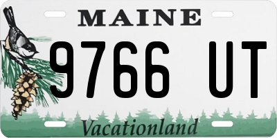 ME license plate 9766UT