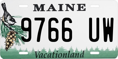 ME license plate 9766UW