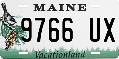 ME license plate 9766UX