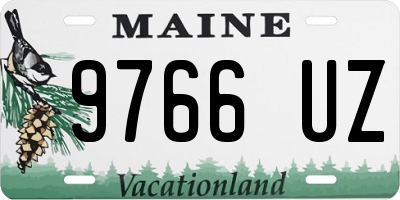 ME license plate 9766UZ