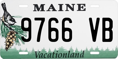ME license plate 9766VB