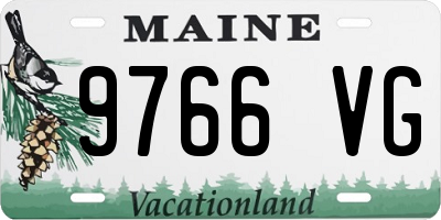 ME license plate 9766VG
