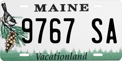 ME license plate 9767SA