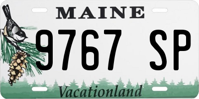ME license plate 9767SP