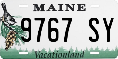 ME license plate 9767SY