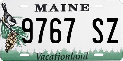ME license plate 9767SZ