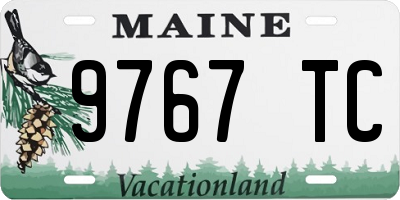 ME license plate 9767TC