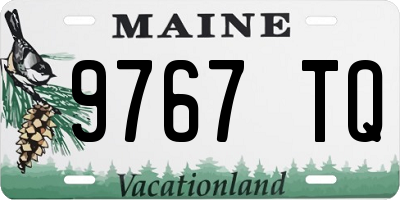 ME license plate 9767TQ