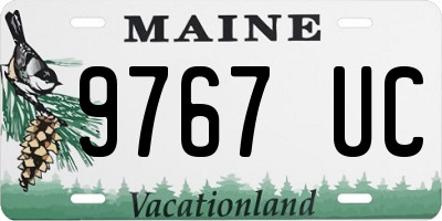 ME license plate 9767UC
