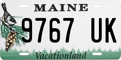 ME license plate 9767UK
