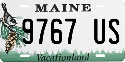ME license plate 9767US
