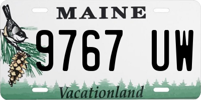 ME license plate 9767UW