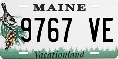 ME license plate 9767VE