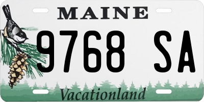 ME license plate 9768SA