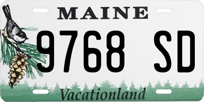 ME license plate 9768SD