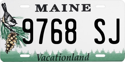 ME license plate 9768SJ