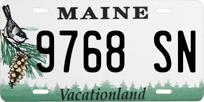 ME license plate 9768SN