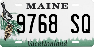 ME license plate 9768SQ