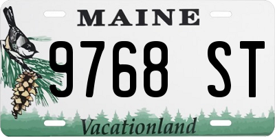 ME license plate 9768ST