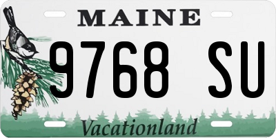 ME license plate 9768SU
