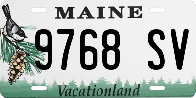 ME license plate 9768SV