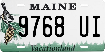 ME license plate 9768UI