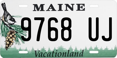 ME license plate 9768UJ