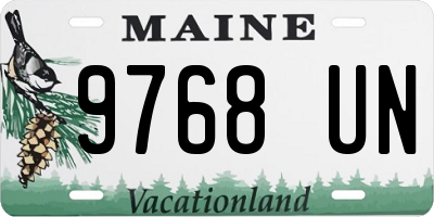 ME license plate 9768UN