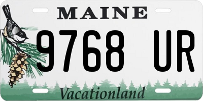 ME license plate 9768UR
