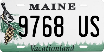 ME license plate 9768US