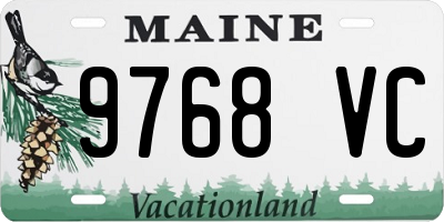 ME license plate 9768VC