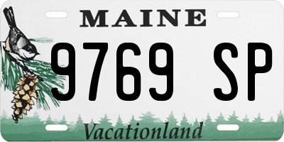 ME license plate 9769SP