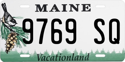 ME license plate 9769SQ
