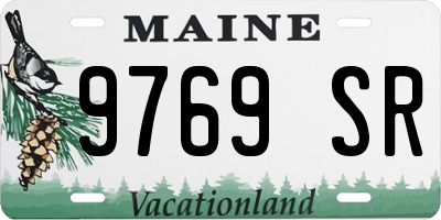 ME license plate 9769SR