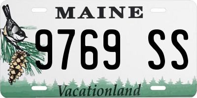 ME license plate 9769SS