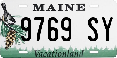 ME license plate 9769SY
