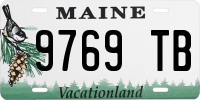 ME license plate 9769TB